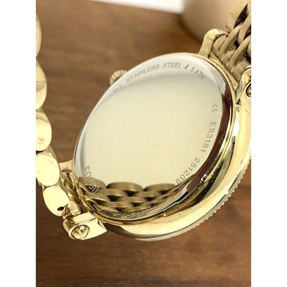 Fossil Women's Watch ES3181 Heather Quartz Gold Dial Stainless Steel 34mm - Picture 6 of 13